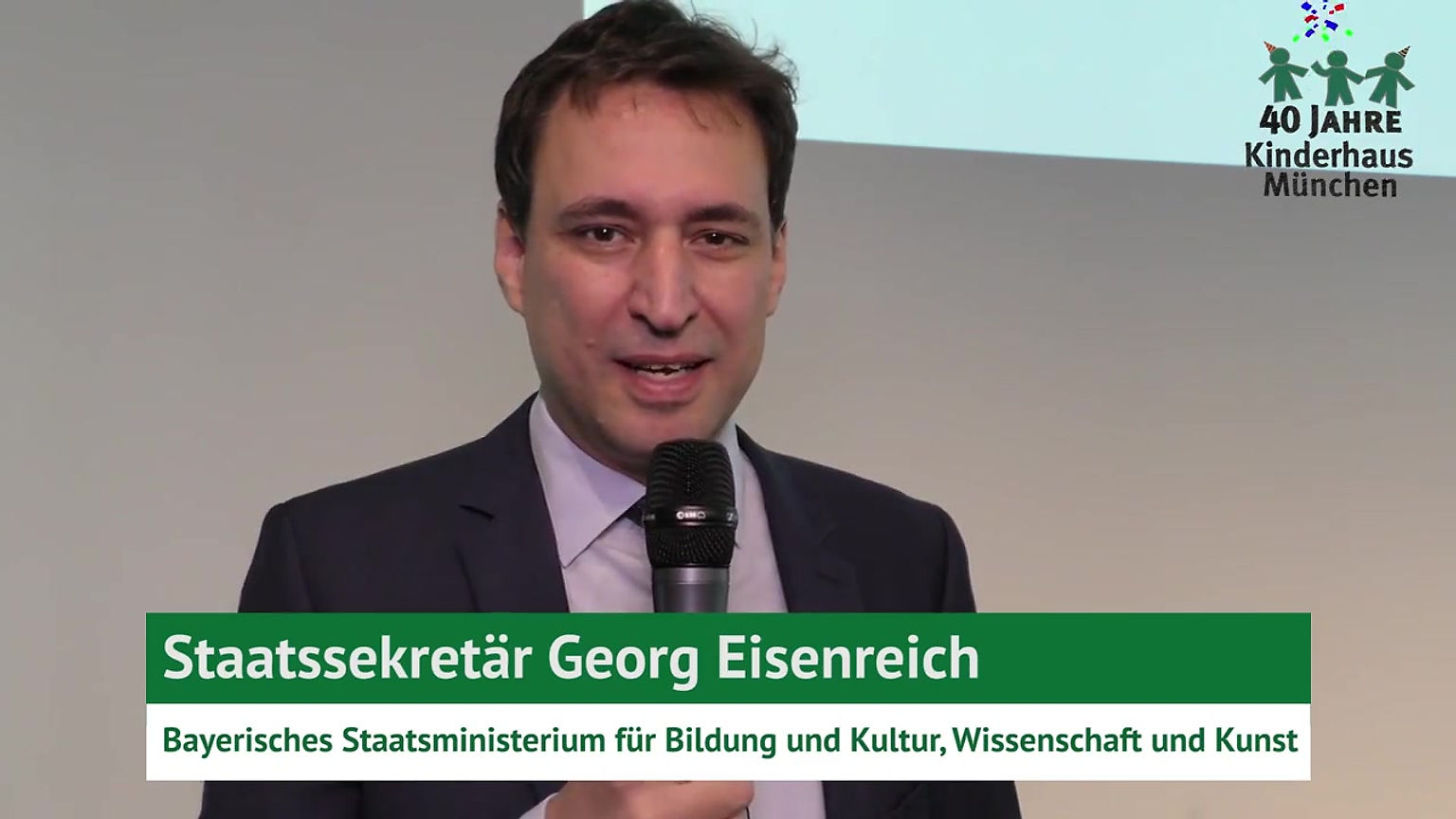 40 Jahre Kinderhaus München: Interview Staatssekretär Georg Eisenreich